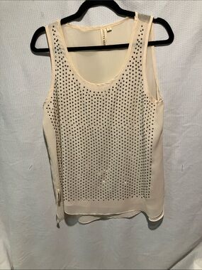 Embellished Cream Tank Top by Pretty Rebel